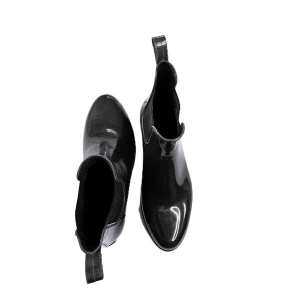 Bass Navy Blue Chic Casual Y2K Women's Rubber Ankle Rain Boots Size 9M - Picture 3 of 8